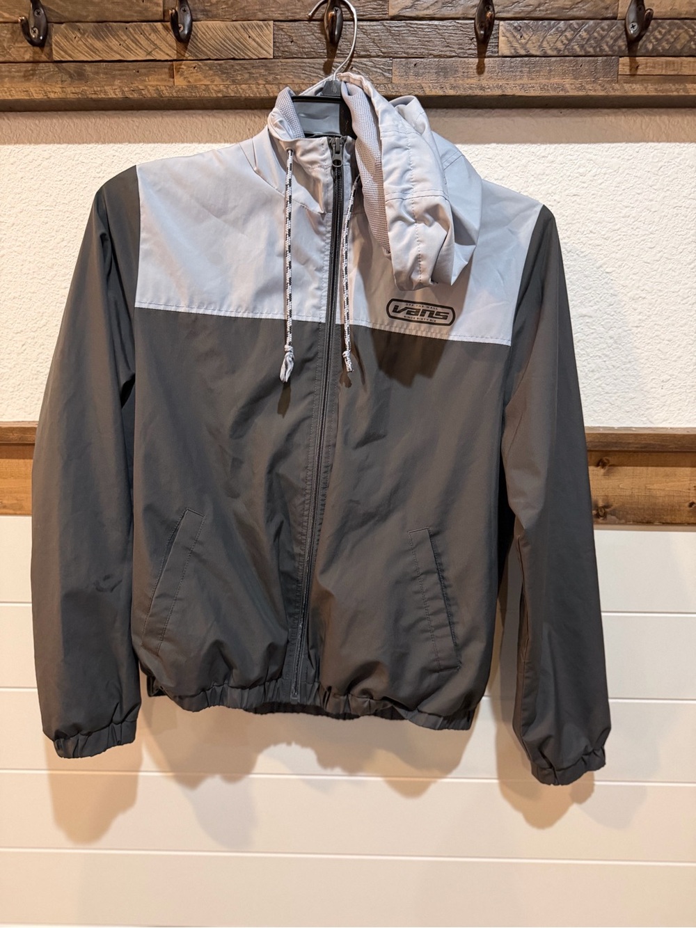Vans Two-Tone Gray Hooded Windbreaker Jacket